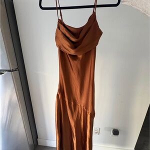 Lulu's burnt orange dress